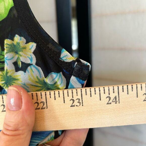 Dress Barn Vintage Black Floral Tiered Ruffle Y2K FairycoreTank 2X - Picture 8 of 11